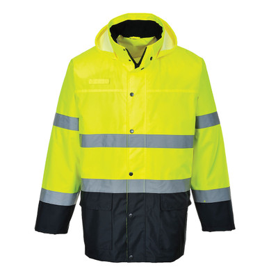 Hi-Vis Contrast Rain Lite Traffic Jacket - Yellow/Navy