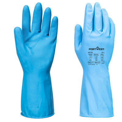 AP76 - FD Chemical B Latex Light Gauntlet (Pk12) - <p class="text-justify">These gauntlets are the perfect choice for food processing applications that require safety, hygiene, and comfort