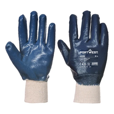 A300 Nitrile Knitwrist - Fully coated Nitrile Knitwrist glove designed for applications that require additional abrasion resistance
