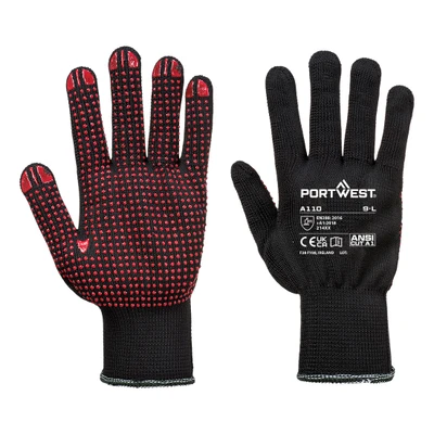 A110 Polka Dot Glove - Black - By combining enhanced grip with excellent dexterity, the Polka Dot Glove performs well in dry conditions