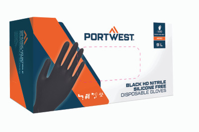 Disp 7 mil Disposable Glove (Pk100) - Black