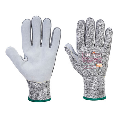 Cut D13 Leather Palm Glove - Grey G7R