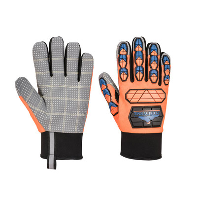 Impact B205 Waterproof Dotted Palm Glove - Orange/Blue O4R