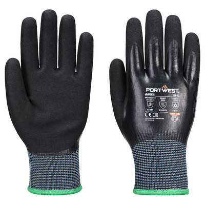 Cold F15 Nitrile Aqua Cut Glove - Black