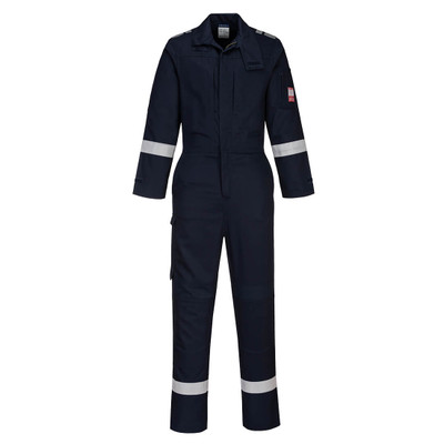 Bizflame Work Lightweight Stretch Panelled FR Coverall - Light Navy