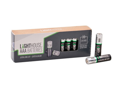 Lighthouse Alkaline AAA Batteries - Pack of 24