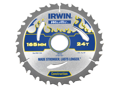 IRWIN® Weldtec Circular Saw Blade 165 x 30mm x 24T ATB
