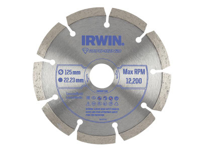 IRWIN® Segmented Diamond Blade 125 x 22.23mm - This IRWIN&reg; Segmented Diamond Blade made for cutting concrete, brick, granite and marble
