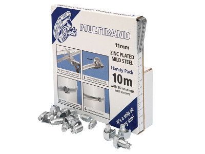 Jubilee® Multiband Mild Steel Handy Pack 11mm (10m + 25 Housings/Screws)