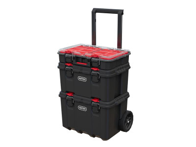 Keter Stack N Roll Modular System - The Keter Stack N Roll Modular System lets you organise and transport your tools and accessories with ease, whether on an important job or working at home