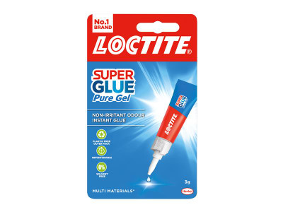 Loctite Super Glue Pure Gel Tube 3g - Loctite Super Glue Pure Gel has an innovative gel texture and anti-drip formula, ideal for use on vertical surfaces