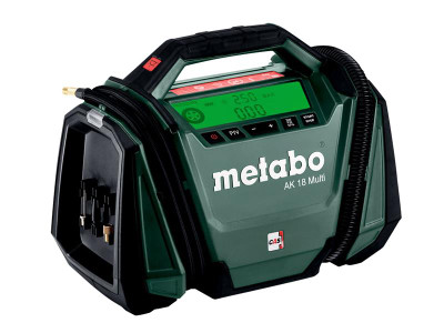 Metabo AK 18 MULTI Inflator 18V Bare Unit - Metabo AK 18 MULTI Inflator for inflating tyres, balls, air mattresses and more