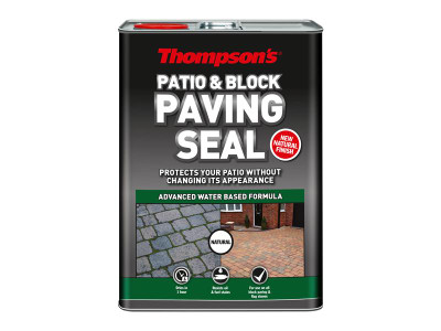 Ronseal Patio & Block Paving Seal Natural 5 litre - The Thompson's Patio &amp; Block Paving Seal protects and seals patios from the weather in just one hour