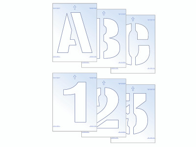 Scan Letter & Number Stencil Kit 100mm