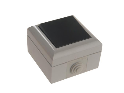 SMJ IP54 2-Way Switch 1-Gang - The SMJ IP54 Rated Switches are made from impact-resistant material that provides an IP54 seal against low-pressure jets of water and dust