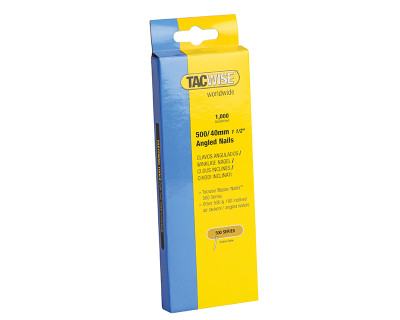 Tacwise 500 18 Gauge 40mm Angled Nails (Pack 1000)