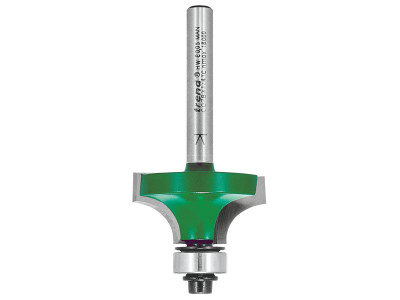 Trend C078 x 1/4 TC Round Over Two Flute Cutter 9.5 x 15.9mm - The Trend CraftPro Round Over Cutter leaves perfect, superfine, round over detail for a contemporary, eased edge arris profile on straight and curved edges