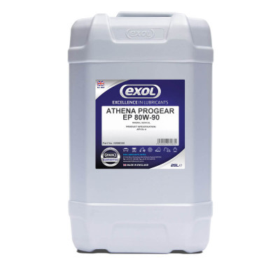 Exol Athena Hi Pressure Gear Oil EP 80W-90 25L - <span><strong>ATHENA PROGEAR</strong></span><span></span><span><strong>EP</strong></span><span></span>is a<span>n extreme pressure gear oil typically used in manual gearboxes fitted to many p