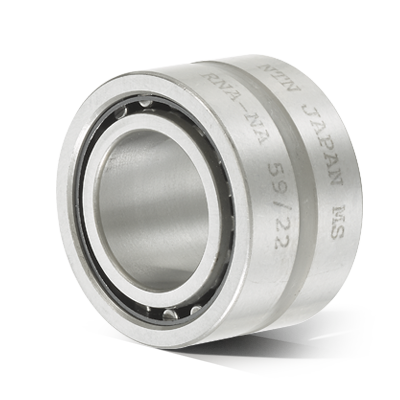 NTN - Needle Roller Bearing - NK60/25R+1R55X60X25 - 55.00 x 72.00 x 25.00 - Needle roller bearing, machined-rings, with inner ring, double-side ribs, lubrication holeAll images used are for illustrative purposes only
