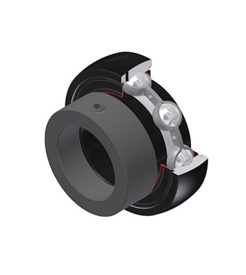 SNR - Insert Bearing - ES211G2T20 - 55.00 x 100.00 x 32.50 - spherical outer diameter, fixing by eccentric locking collar, labyrinth seal, for high-temp