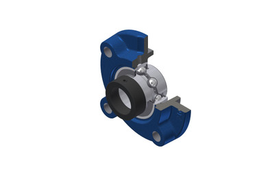 SNR - Bearing Unit - EXFC216 - 80.00 x 140.00 x 74.60 - grey cast housing, radial insert ball bearing with eccentric locking collar, seal with slingerAll images used are for illustrative purposes only