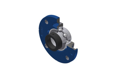 SNR - Bearing Unit - EXFCE218 - 90.00 x 160.00 x 55.00 - grey cast housing, radial insert ball bearing with eccentric locking collar, seal with slingerAll images used are for illustrative purposes only