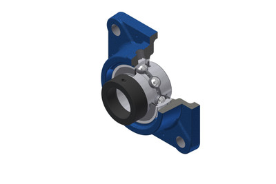 SNR - Bearing Unit - EXFE218 - 90.00 x 160.00 x 55.00 - grey cast housing, radial insert ball bearing with eccentric locking collar, seal with slingerAll images used are for illustrative purposes only