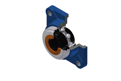 SNR - Bearing Unit - UCF208CCT20 - grey cast housing, radial insert ball bearing with socket set screws,labyrinth seal, for high-temp