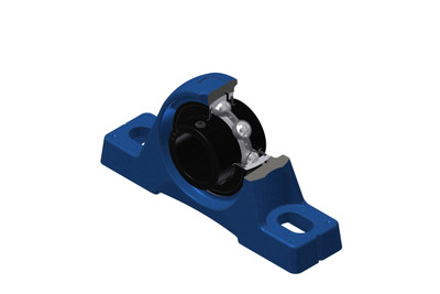 SNR - Bearing Unit - UCPE210T20 - 50.00 x 90.00 x 51.60 - grey cast housing, radial insert ball bearing with socket set screws,labyrinth seal, for high-temp