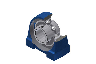 SNR - Bearing Unit - UCPG211N - 55.00 x 100.00 x 55.60 - grey cast housing, radial insert ball bearing with socket set screws,seal with slingerAll images used are for illustrative purposes only