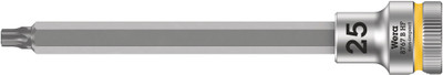 Wera 8767 B HF TORX® Zyklop bit socket with holding function, 3/8" drive TX 25x107.0mm - Bit socket with 3/8" drive and holding function for particularly comfortable screwdriving with reduced risk of losing the screw when feeding it into the workpiece Wera 8767 B HF TORX® Zyklop bit socket with holding function, 3/8" drive TX 25x107.0mm - Bit socket with 3/8" drive and holding function for particularly comfortable screwdriving with reduced risk of losing the screw when feeding it into the workpiece