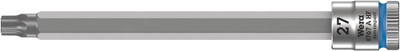 Wera 8767 A HF TORX® Zyklop bit socket with holding function, 1/4" drive TX 27x100.0mm - Bit socket with 1/4" drive and holding function for particularly comfortable screwdriving with reduced risk of losing the screw when feeding it into the workpiece Wera 8767 A HF TORX® Zyklop bit socket with holding function, 1/4" drive TX 27x100.0mm - Bit socket with 1/4" drive and holding function for particularly comfortable screwdriving with reduced risk of losing the screw when feeding it into the workpiece