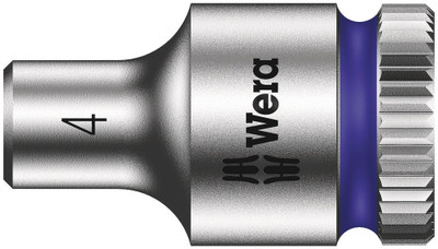 Wera 8790 HMA Zyklop 1/4" socket 4.0x23.0mm - The Wera manual and machine socket (ISO 2725 part 3) can be used in manual and machine operations
