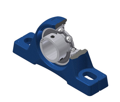 SNR - Bearing Unit - USPE203 - 17.00 x 40.00 x 22.00 - grey cast housing, radial insert ball bearing with socket set screws, single lip sealAll images used are for illustrative purposes only