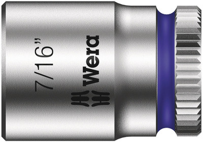 Wera 8790 HMA Zyklop 1/4" socket 7/16"x23.0mm - The Wera manual and machine socket (ISO 2725 part 3) can be used in manual and machine operations