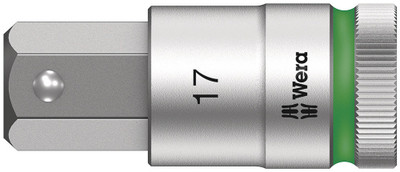 Wera 8740 C HF Zyklop bit socket with 1/2" drive with holding function 17.0x60.0mm - Bit socket with 1/2" drive and holding function for particularly comfortable screwdriving with reduced risk of losing the screw when feeding it into the workpiece Wera 8740 C HF Zyklop bit socket with 1/2" drive with holding function 17.0x60.0mm - Bit socket with 1/2" drive and holding function for particularly comfortable screwdriving with reduced risk of losing the screw when feeding it into the workpiece