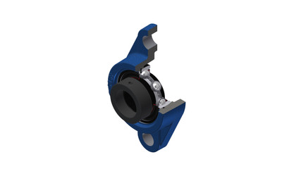 SNR - Bearing Unit - ESFL205T20 - 25.00 x 52.00 x 21.40 - grey cast housing, radial insert ball bearing with eccentric locking collar, single lip seal, for high-temp