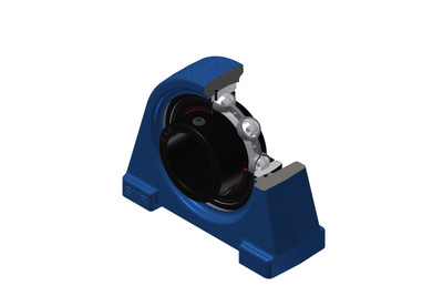 SNR - Bearing Unit - USPAE206T20 - 30.00 x 62.00 x 30.00 - grey cast housing, radial insert ball bearing with socket set screws, single lip seal, for high-temp