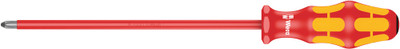 Wera 165 i PZ VDE Insulated screwdriver for Pozidriv screws PZ 2x200mm - Wera VDE screwdriver with multi-component Kraftform Plus handle for fast and smooth work: Hard handle zones for high working speeds, while soft handle zones guarantee a high torque t