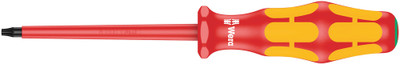 Wera 167 i VDE Insulated screwdriver for TORX® screws TX 10x80mm - Wera VDE screwdriver with multi-component Kraftform Plus handle for fast and smooth work: Hard handle zones for high working speeds, while soft handle zones guarantee a high torque transfe