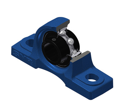 SNR - Bearing Unit - UCP204-12T20 - 19.05 x 47.00 x 31.00 - grey cast housing, radial insert ball bearing with socket set screws,labyrinth seal, for high-temp