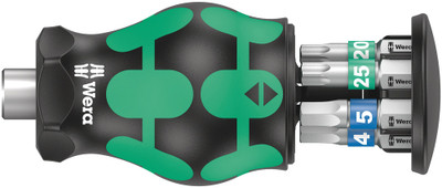 Wera Kraftform Kompakt Stubby magazine 3 - Particularly small bitholding screwdriver with short bit mounting for hard to reach areas