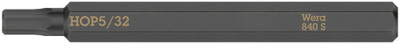Wera 840 S Hex-Plus bits for impact screwdrivers 5/32"x70mm - Extra tough bit for hexagonal socket screws