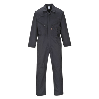 C813 - Liverpool Zip Coverall Black - <p class="text-justify">The pre-shrunk, top quality fabric contributes to the professional appearance of this garment