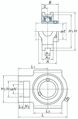 17mm Take-Up Units UCT203J-KOYO - With a legacy of Quality & Performance, Koyo Ball Bearing Units are the most reliable products when it comes to accuracy and excellent load resistance