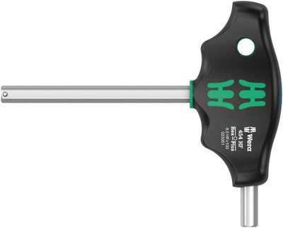 Wera 454 HF T-handle hexagon screwdriver Hex-Plus with holding function 8x100mm - T-handle screwdriver: The ideal handle shape allows the transmission of particularly high tightening and loosening moments