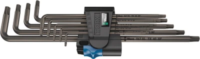 Wera 967/9 TX XL HF 1 L-key set with holding function, long - High quality L-key set for recessed TORX® screws