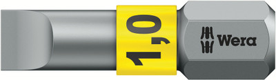 Wera 800/1 BTZ bits 1.0x5.5x25mm - Torsion zone into which kinetic energy is dissipated during peak loads Wera 800/1 BTZ bits 1.0x5.5x25mm - Torsion zone into which kinetic energy is dissipated during peak loads
