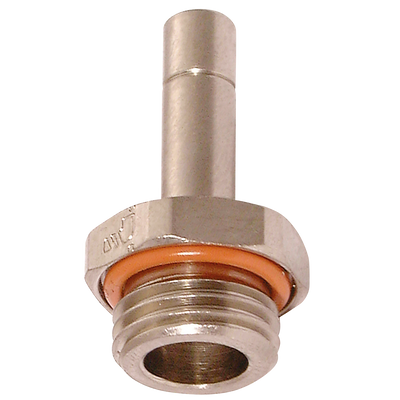 8MMX1/4" MALE STUD STANDPIPE BSPP AND ME - 1/4" BSP Parallel Male x 8mm Stem Outside Diameter, LF3600 Metric Push-in Tube Fitting, Male x Stem, Stud Standpipe, Nickel Plated Brass, Working Temperature -20Â°C to +120Â°C, Maximum Working Pressure 20 bar, Pa