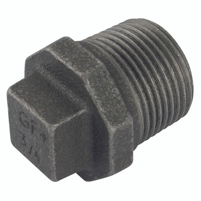 1.1/2"BSPT MALE BEADED PLUG BLACK GF290 - 1